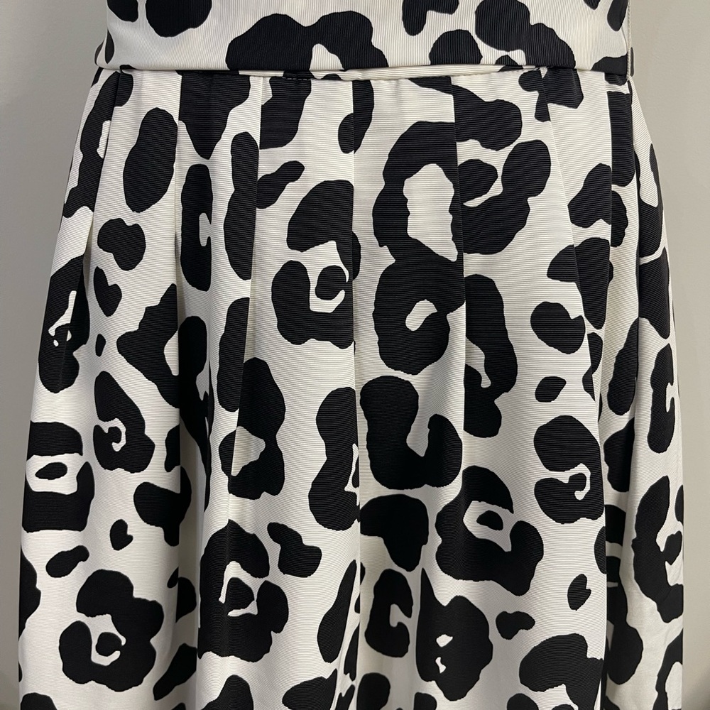 Talbots Black and White Pleated Midi Skirt - Picture 9 of 12
